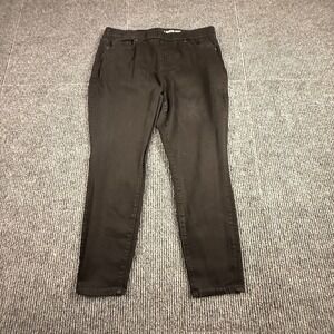 Lands End Womens Size 16P Starfish Slim Leg Jeans‎ Black Pull On Petite 513605